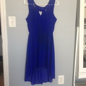 Indigo high low dress